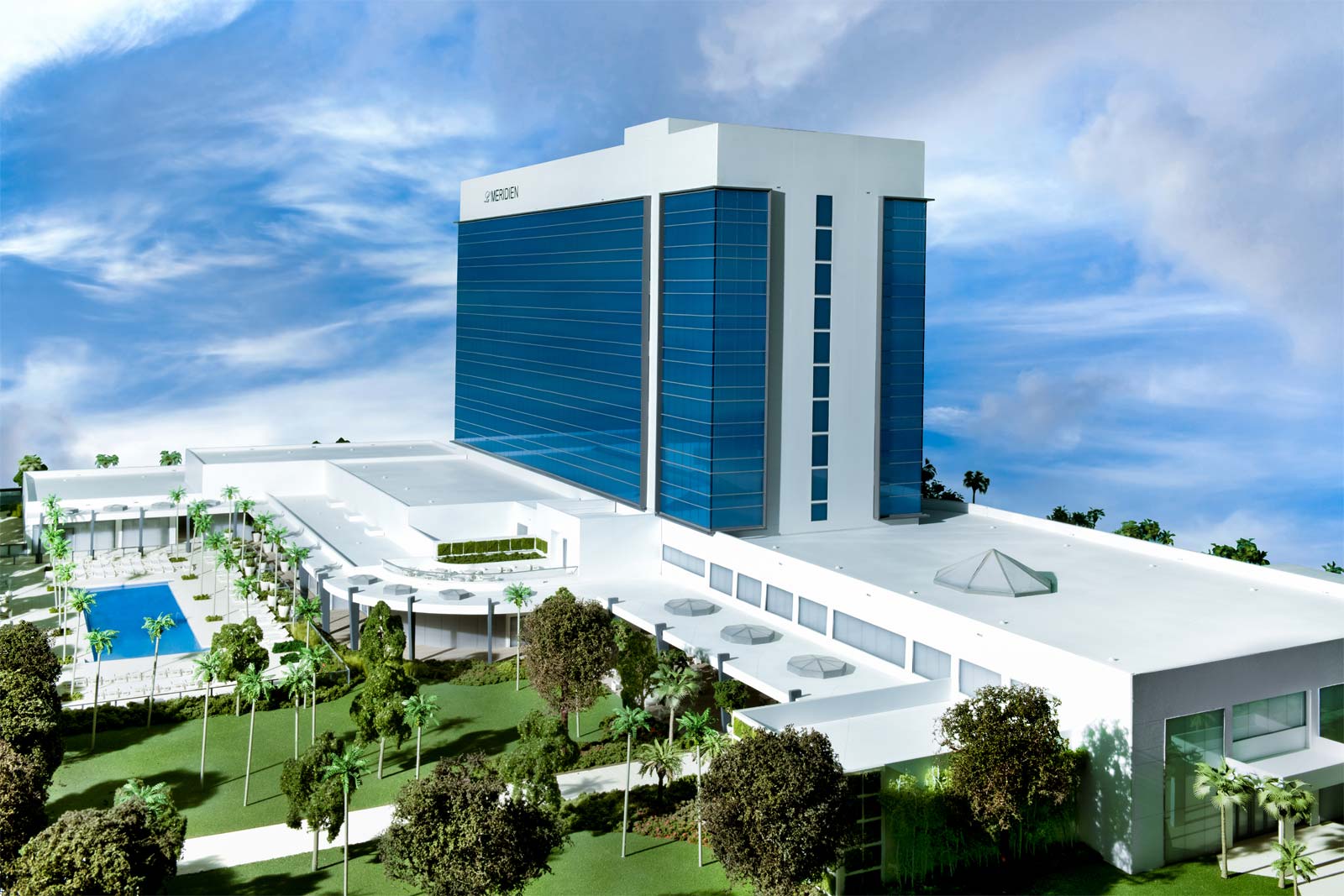 exterior rendering of the Le Meridien Dania Beach hotel